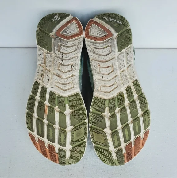 Altra Rivera 2 Womens Green Peach Running Walking Athletic Shoes - Picture 8 of 9